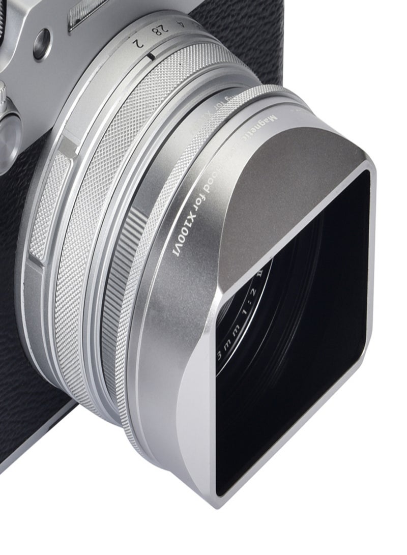 PRO TANLE Square Metal Lens Hood Replacement for Fujifilm Fuji X100VI Camera accessories Magnetic Installation - Image 3